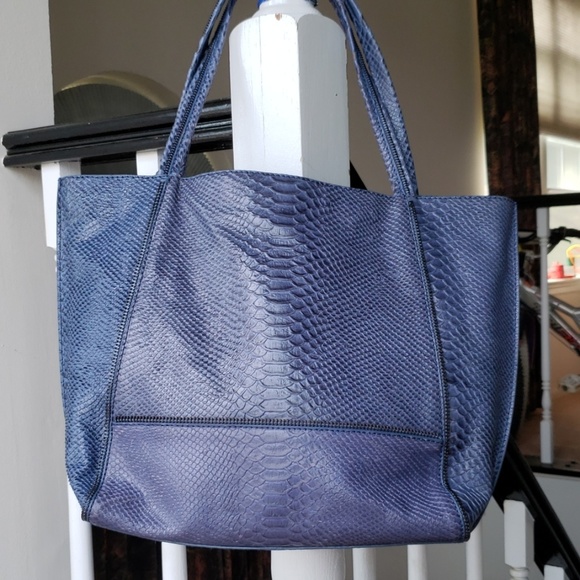 Botkier Soho Python Tote, Blue - Picture 3 of 8